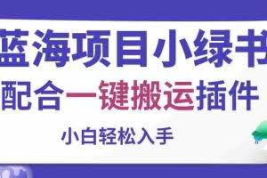 (10841期)蓝海项目小绿书,配合一键搬运插件,小白轻松入手