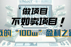 (10930期)为什么做项目不如卖项目?我的100W+盈利之路