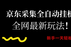 （15237期）京东采集全自动挂机，全网最新玩法，新手一天轻松500+