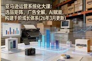 （17622期）亚马逊运营系统化大课：选品矩阵，广告全解，AI赋能，构建千阶成长体系(26年3月更新)