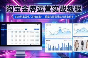 (18507期)2026 淘宝金牌运营实战教程,SEO权重优化万相台推广,数据化运营爆款打造全教学